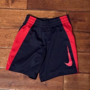 Nike Toddler Blue Elastic‎ Waist Pockets Dri-Fit Logo Pull On Athletic Shorts 3T